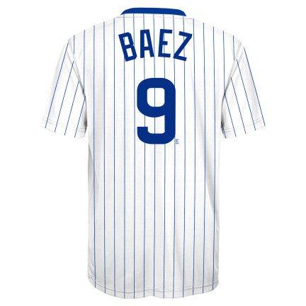 Youth Chicago Cubs Javier Baez White/Royal Cooperstown Player Sublimated Jersey Top product image 3, provided for visual