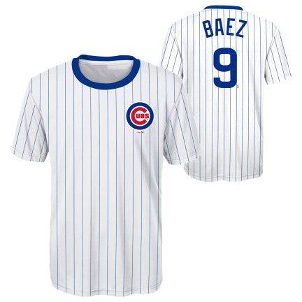 Youth Chicago Cubs Javier Baez White/Royal Cooperstown Player Sublimated Jersey Top product image 1, provided for visual