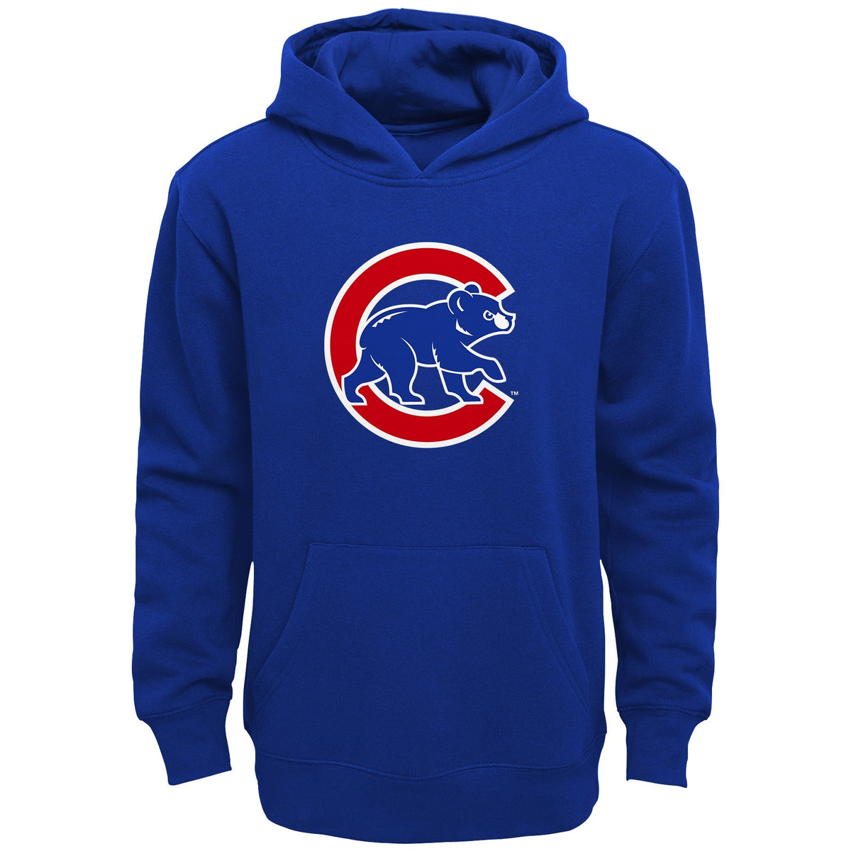 Chicago Cubs MLB Youth Royal Blue Fleece Performance Hoodie product image 2, provided for visual reference and product