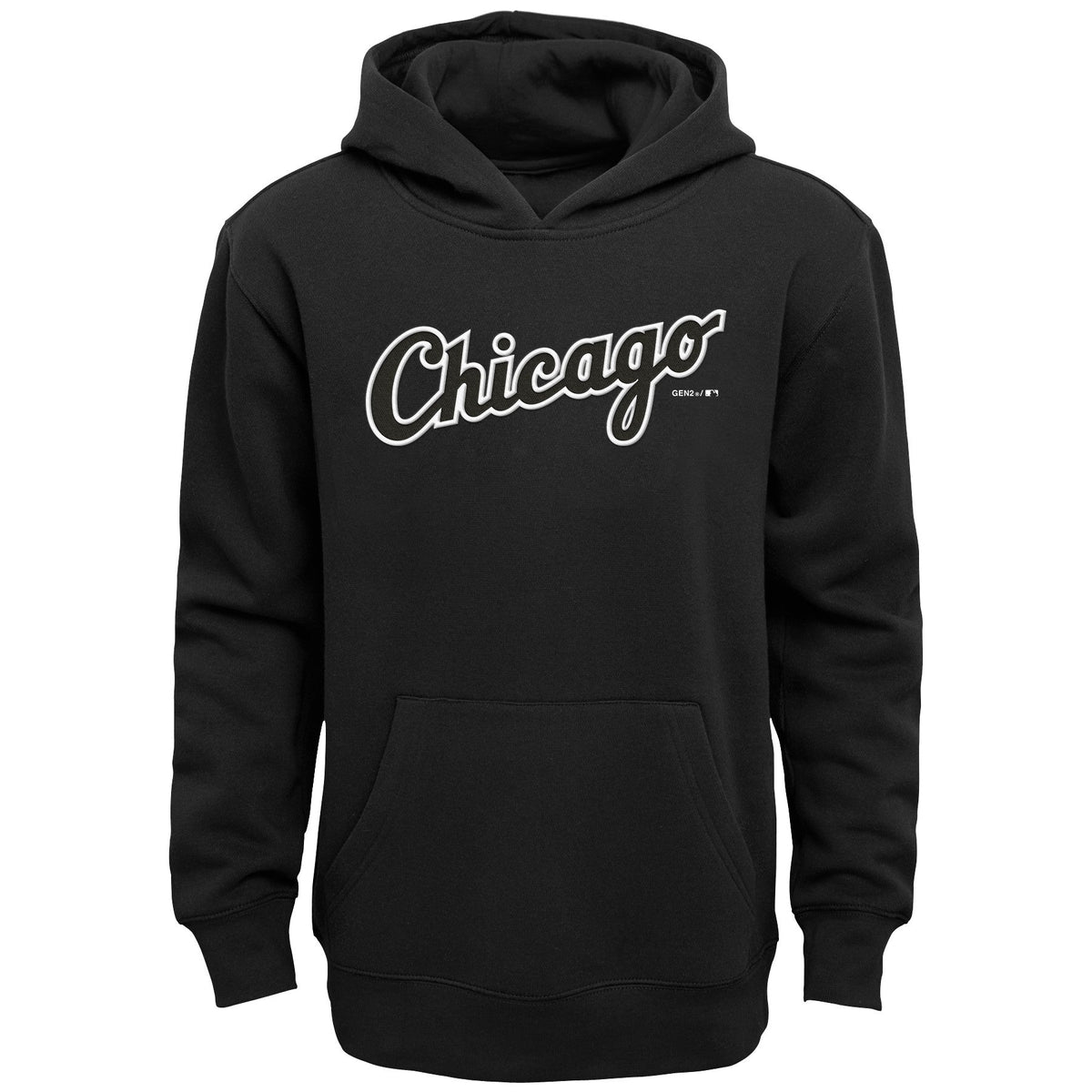 Kids Chicago White Sox Child Wordmark Black Fleece Hoodie product image 1, provided for visual reference and product detail