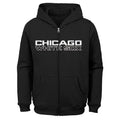 Youth Chicago White Sox Wordmark Black Full Zip Hoodie product image 1, provided for visual reference and product detail