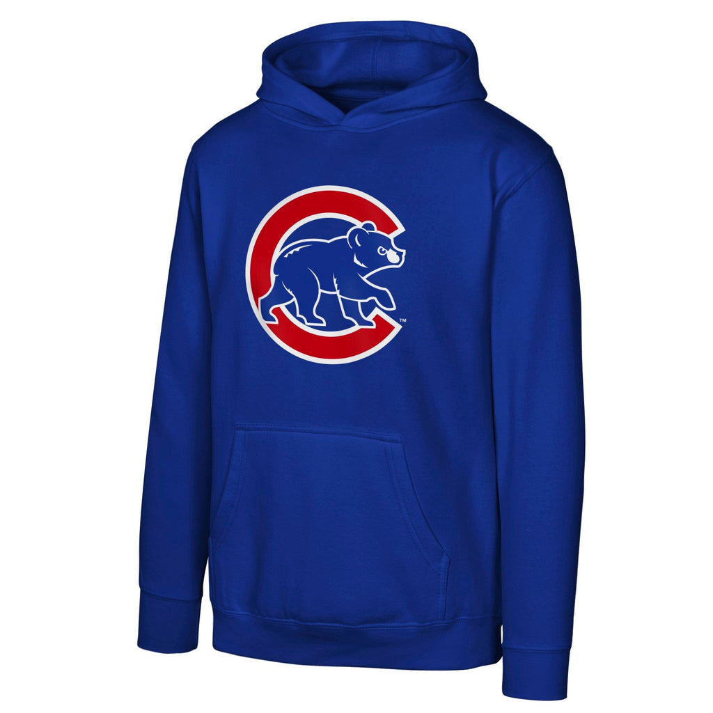 Chicago Cubs MLB Youth Royal Blue Fleece Performance Hoodie product image 1, provided for visual reference and product