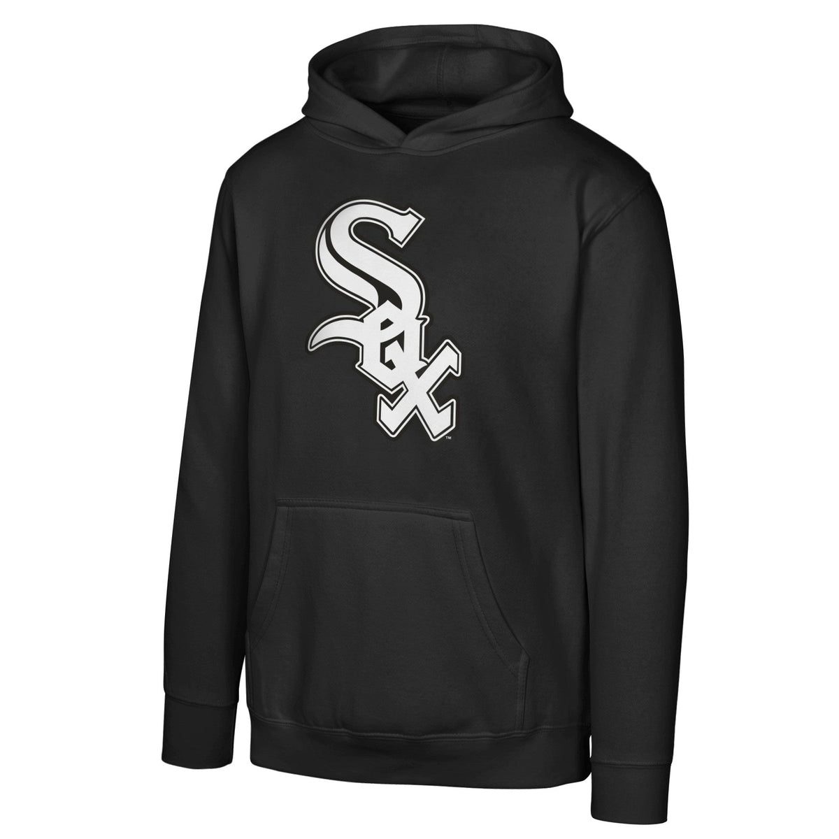 Youth Chicago White Sox Logo Fleece Black Hoodie product image 1, provided for visual reference and product detail review