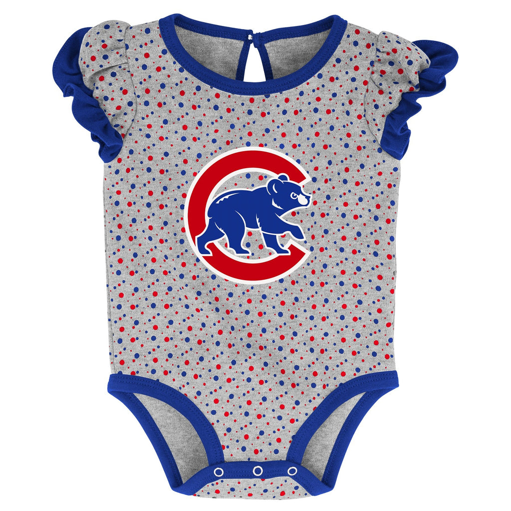Infant Girls MLB Chicago Cubs Scream and Shout Short Sleeve 2 Pack Creeper Set product image 3, provided for visual
