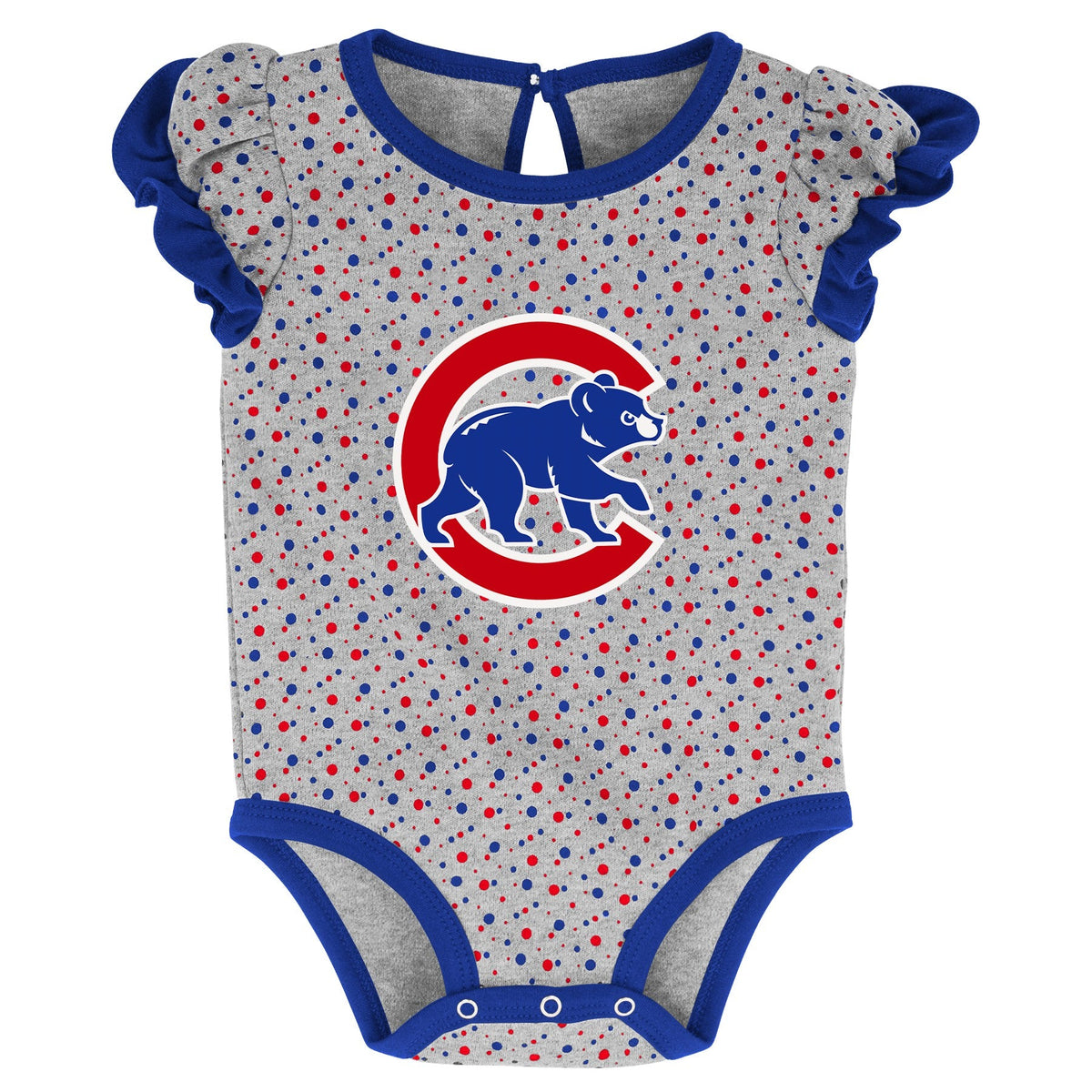 Infant Girls MLB Chicago Cubs Scream and Shout Short Sleeve 2 Pack Creeper Set product image 3, provided for visual