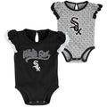 Infant Girls MLB Chicago White Sox Scream and Shout Short Sleeve 2 Pack Creeper Set product image 1, provided for visual