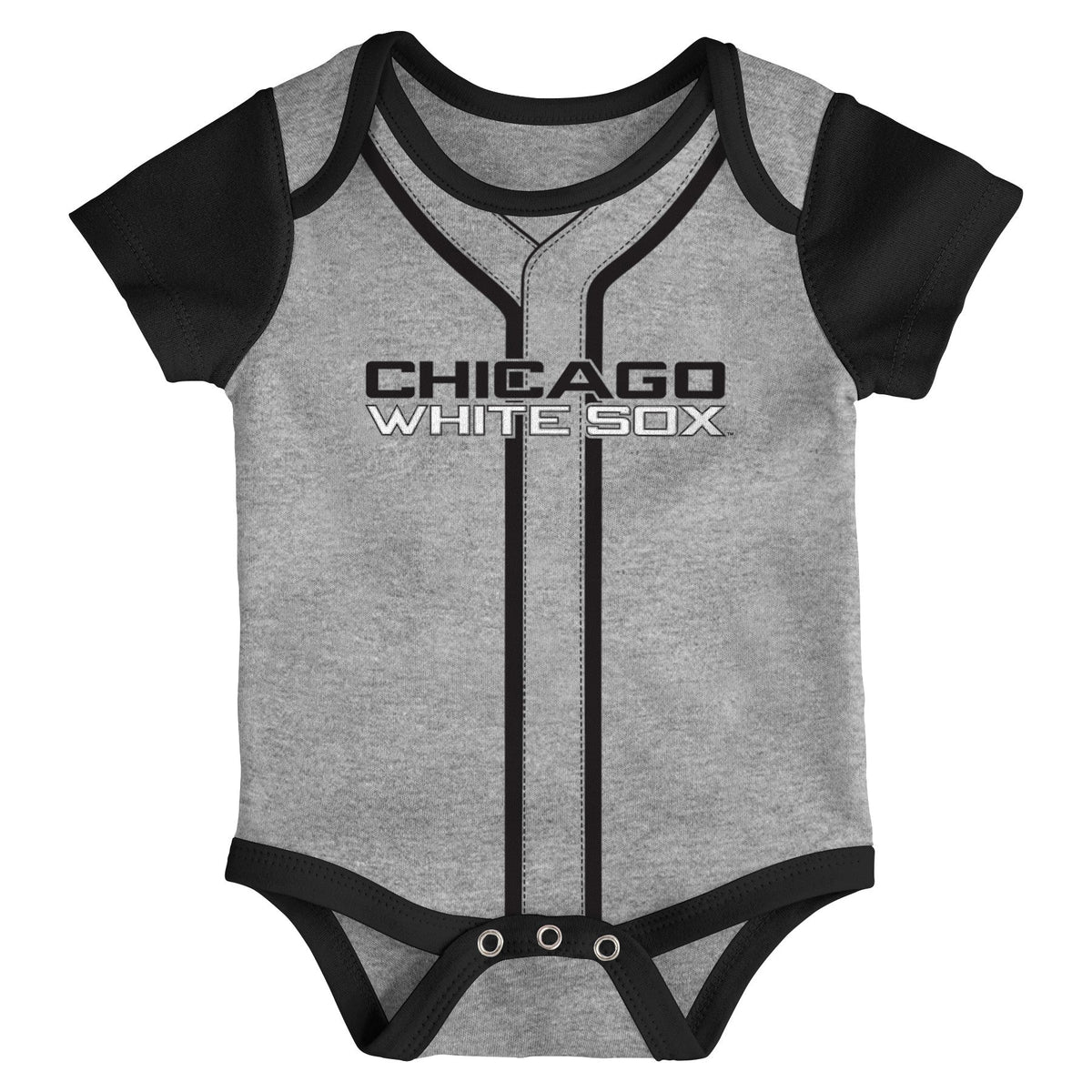 Infant MLB Chicago White Sox Double Short Sleeve 2 Pack Creeper Set product image 3, provided for visual reference and