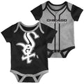 Infant MLB Chicago White Sox Double Short Sleeve 2 Pack Creeper Set product image 1, provided for visual reference and