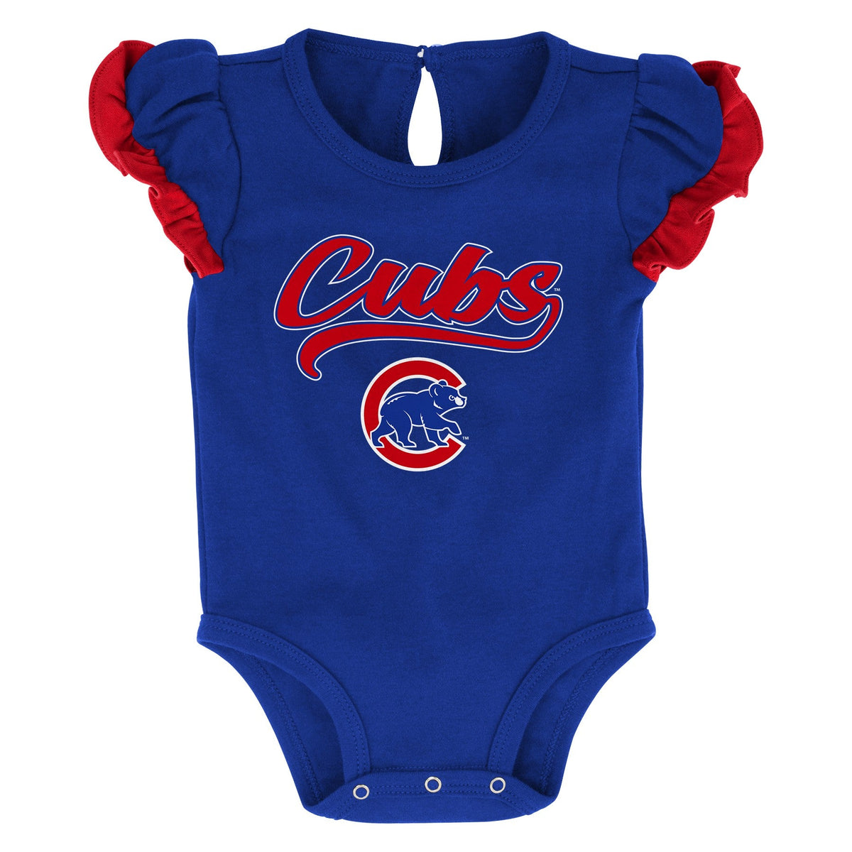 Infant Girls MLB Chicago Cubs Scream and Shout Short Sleeve 2 Pack Creeper Set product image 2, provided for visual