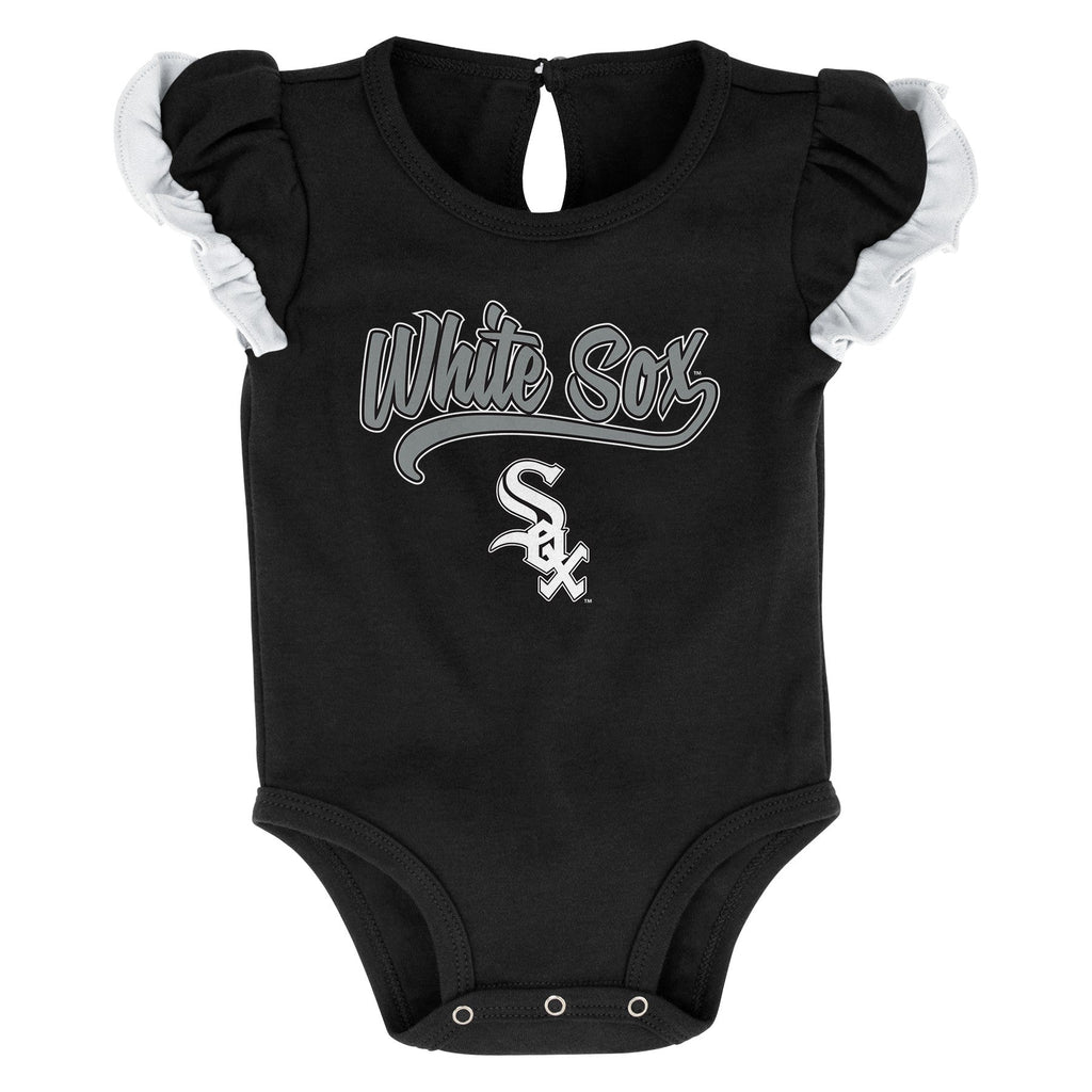 Infant Girls MLB Chicago White Sox Scream and Shout Short Sleeve 2 Pack Creeper Set product image 2, provided for visual