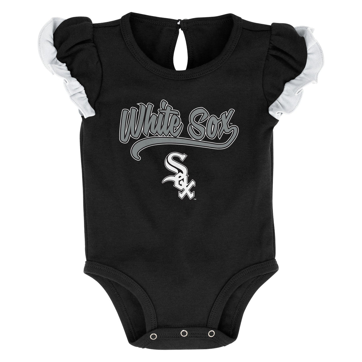 Infant Girls MLB Chicago White Sox Scream and Shout Short Sleeve 2 Pack Creeper Set product image 2, provided for visual