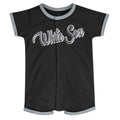 Infant MLB Chicago White Sox Black Power Hitter Short Sleeve Coverall product image 1, provided for visual reference and