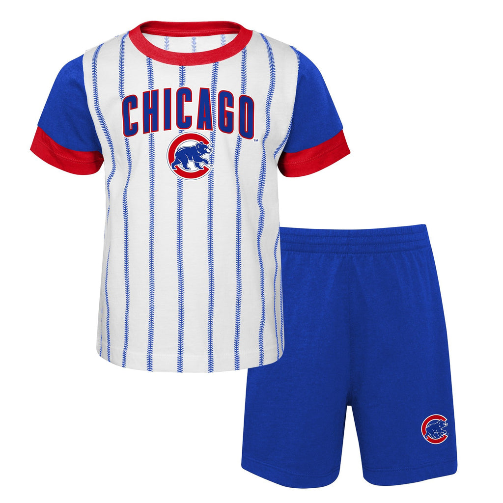 Infant MLB Chicago Cubs Position Player Short Sleeve & Shorts Set product image 1, provided for visual reference and product