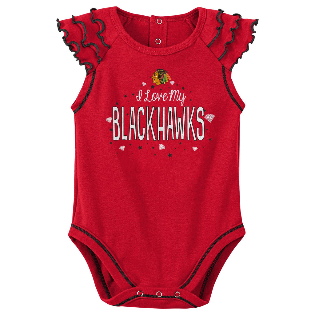 Infant Girls Chicago Blackhawks Shining All Star Short Sleeve Creeper 2-Pack product image 2, provided for visual reference