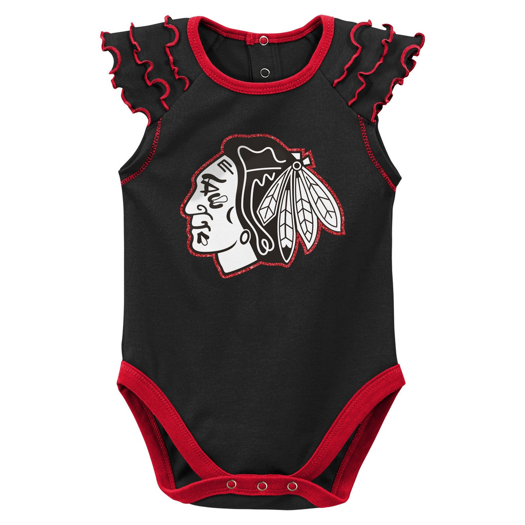 Infant Girls Chicago Blackhawks Shining All Star Short Sleeve Creeper 2-Pack product image 3, provided for visual reference