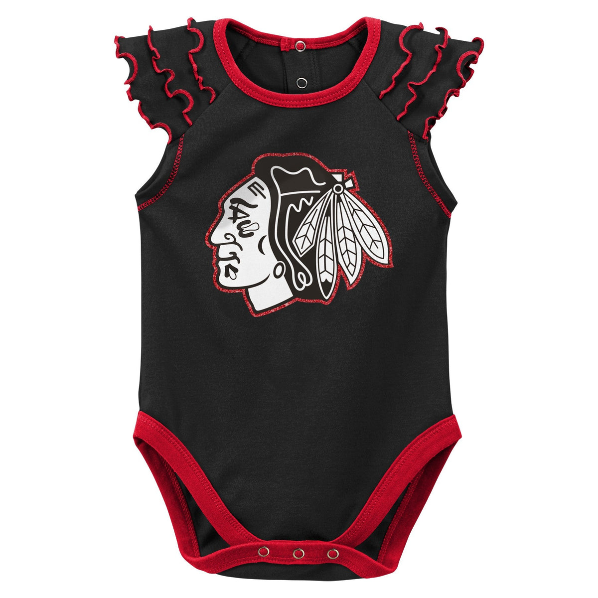 Infant Girls Chicago Blackhawks Shining All Star Short Sleeve Creeper 2-Pack product image 3, provided for visual reference