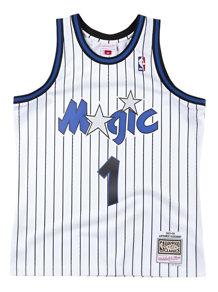 Mens Anfernee “Penny” Hardaway Orlando Magic Mitchell & Ness White 1993-94 Hardwood Classics Swingman Jersey product image
