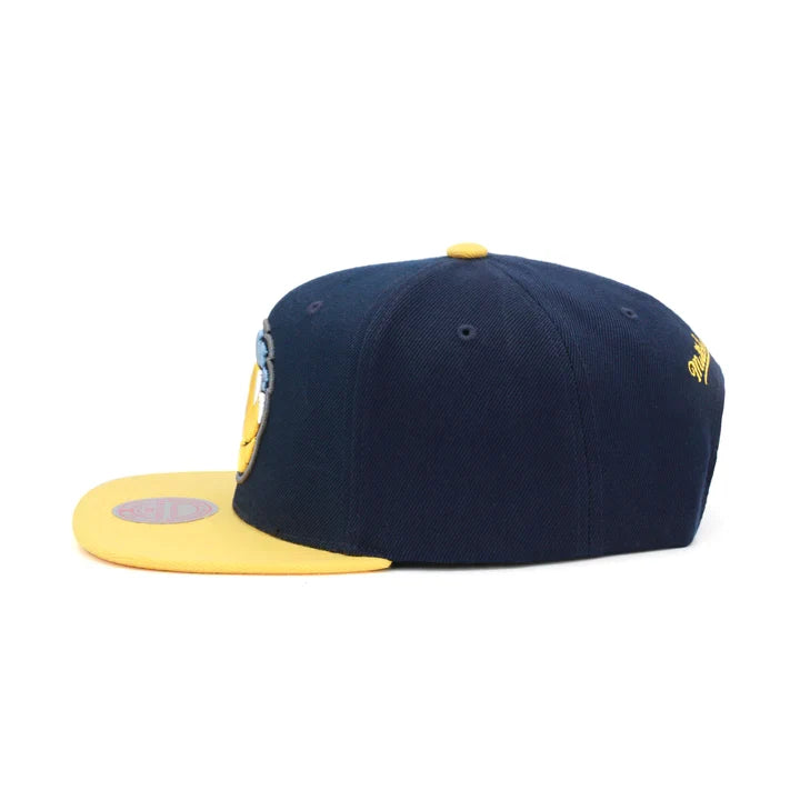 Vancouver Grizzlies Mitchell & Ness Navy/Gold Alternate Core Basic Adjustable Snapback Hat for Men product image 3, provided