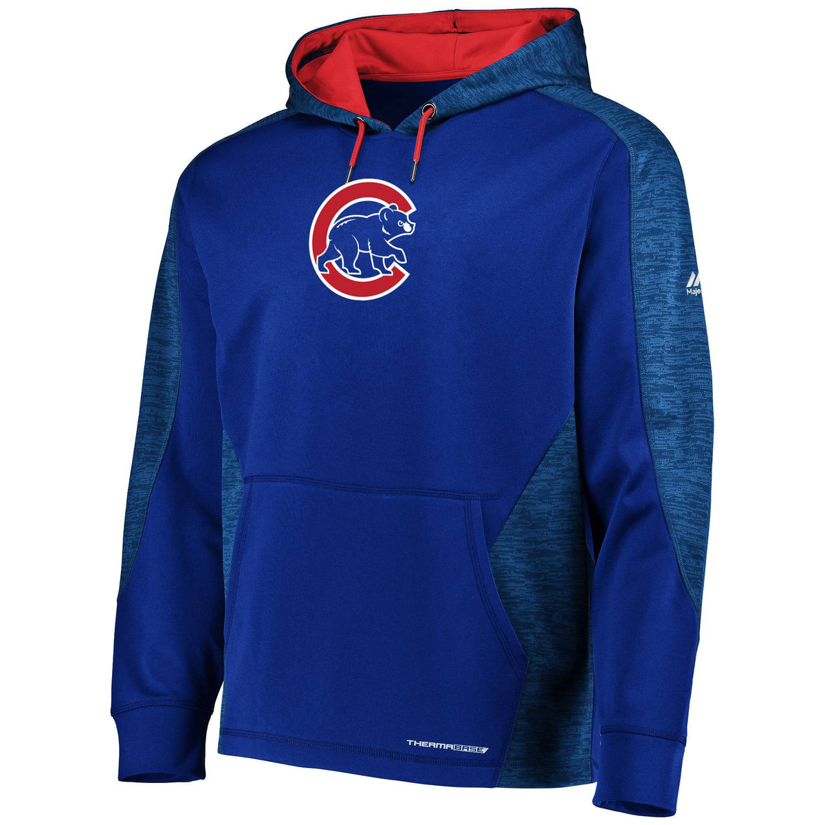Chicago Cubs Majestic Royal Armor Therma Base Pullover Hoodie for Men product image 2, provided for visual reference and