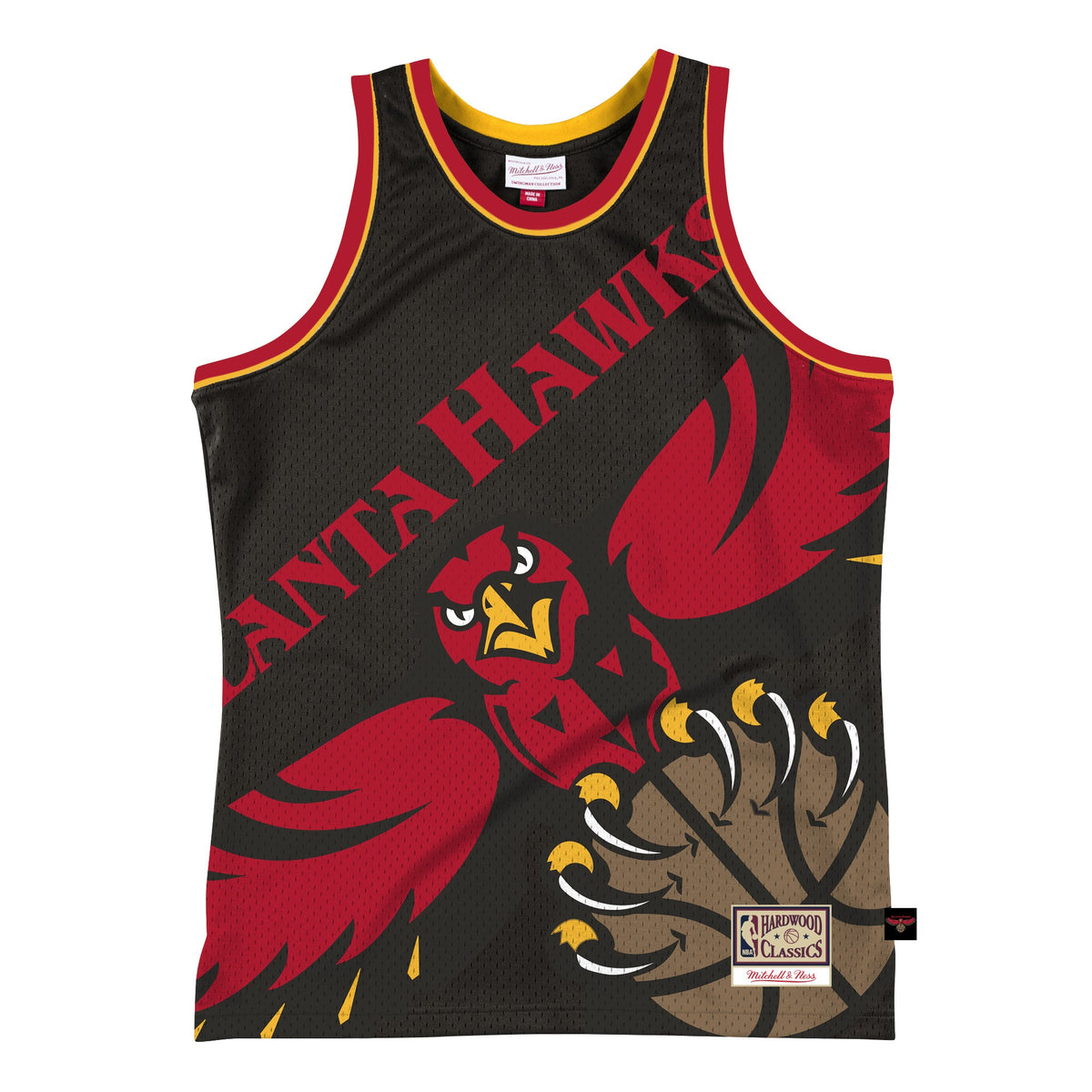 Atlanta Hawks Mitchell & Ness Black Hardwood Classics Blown Out Fashion Jersey for Men product image 1, provided for visual