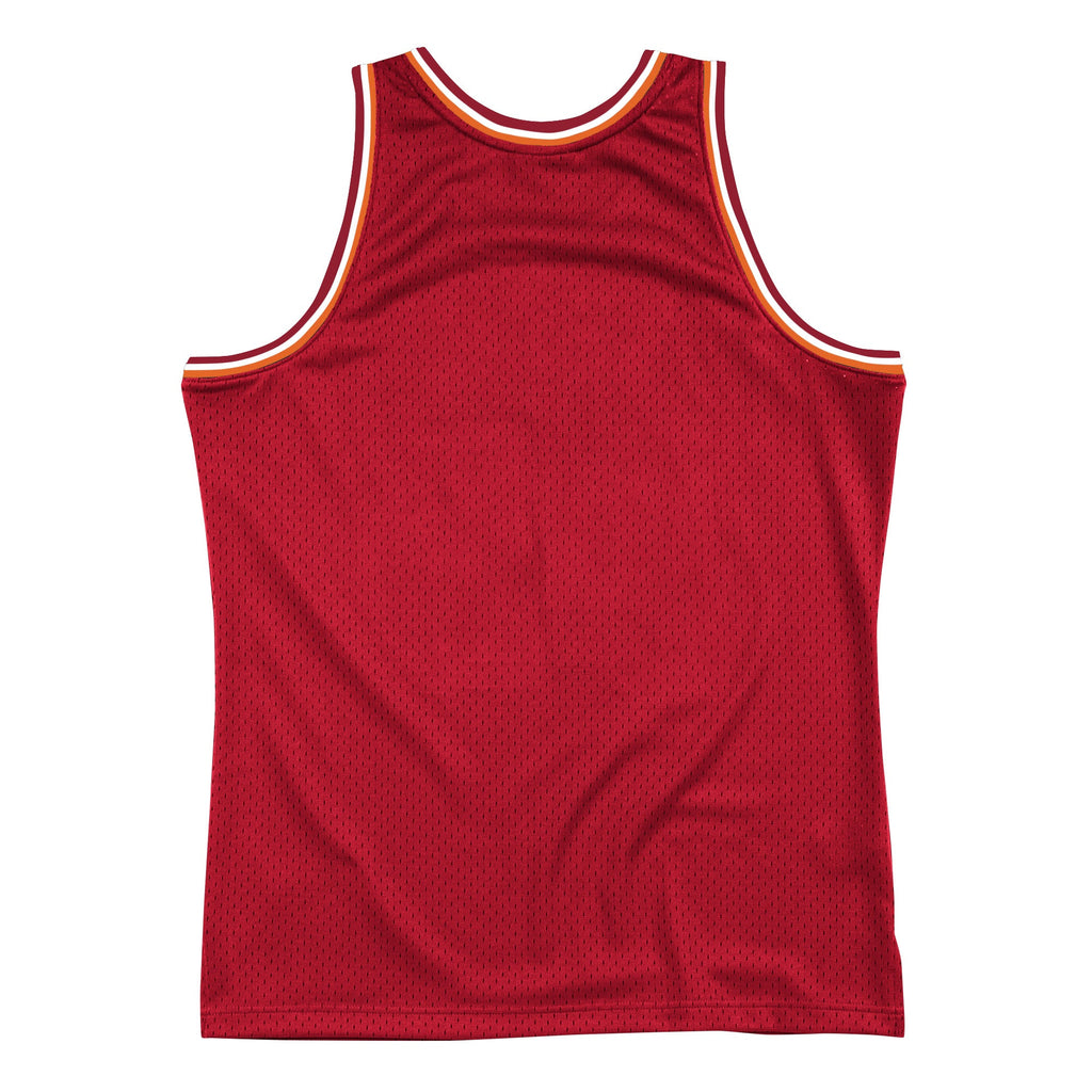 Miami Heat Mitchell & Ness Red Hardwood Classics Blown Out Fashion Jersey for Men product image 2, provided for visual