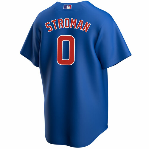 NIKE Men Chicago Cubs Marcus Stroman Alternate Blue Premium Stitch Replica Jersey product image 2, provided for visual