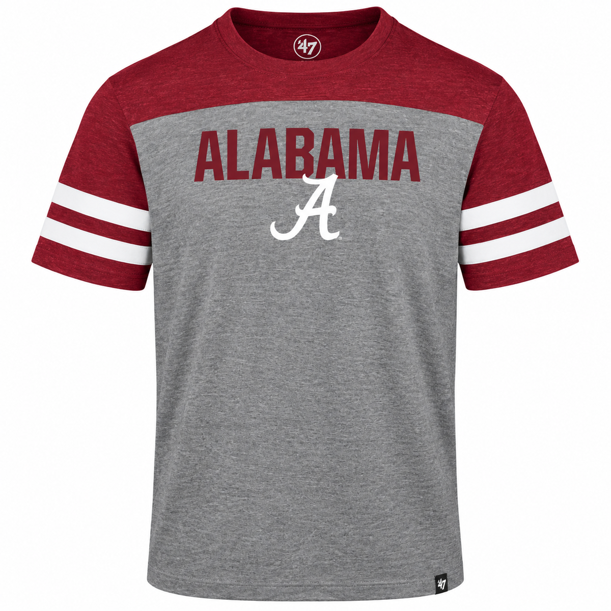 Alabama Crimson Tide Versus Tri-Colored T-Shirt By ’47 Brand for Men product image 1, provided for visual reference and
