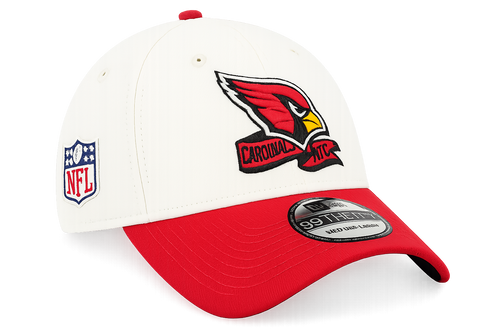 Arizona Cardinals New Era Cream/Red 2022 Sideline 39THIRTY Flex Hat for Men product image 1, provided for visual reference