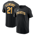 Pittsburgh Pirates Roberto Clemente Nike Black Cooperstown Collection Name & Number T-Shirt for Men product image 1,