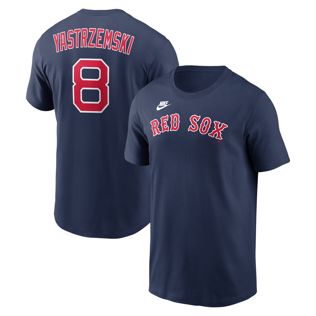 Boston Red Sox Carl Yastrzemski Nike Navy Cooperstown Collection Name & Number T-Shirt for Men product image 1, provided for