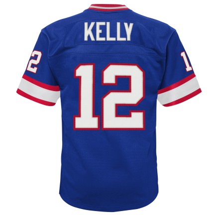 Youth Buffalo Bills Jim Kelly 1990 Mitchell & Ness Blue Retired Player Vintage Replica Jersey product image 3, provided for