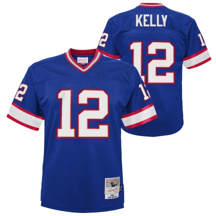 Youth Buffalo Bills Jim Kelly 1990 Mitchell & Ness Blue Retired Player Vintage Replica Jersey product image 1, provided for