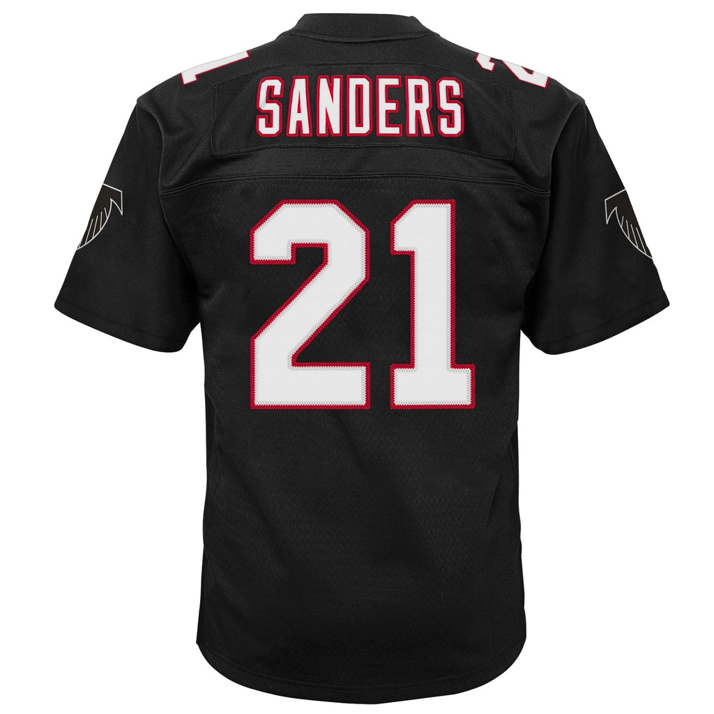 Youth Atlanta Falcons Deion Sanders Mitchell & Ness Black 1992 Retired Player Vintage Replica Jersey product image 3,