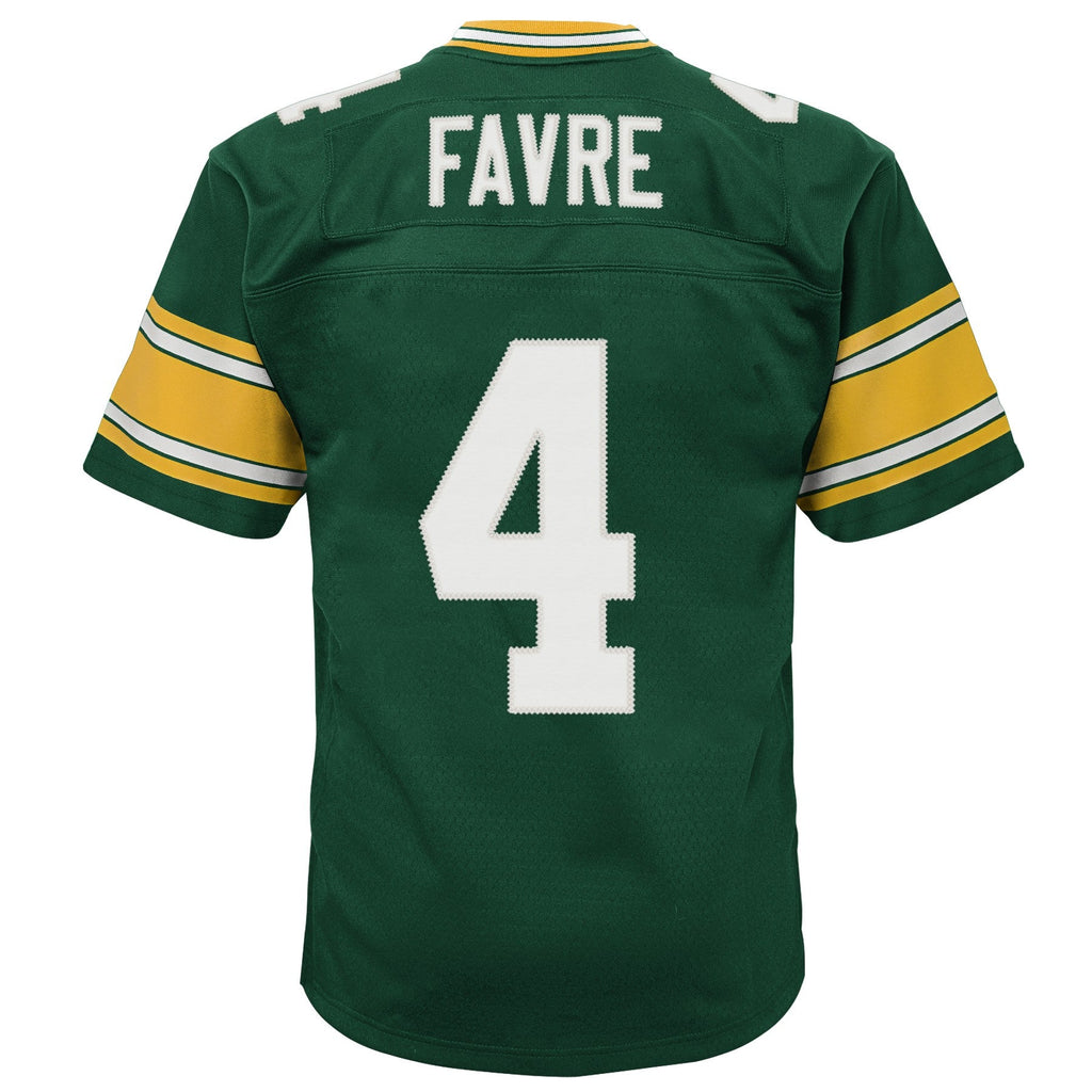 Youth Green Bay Packers Brett Favre 1996 Mitchell & Ness Green Retired Player Vintage Replica Jersey product image 3,