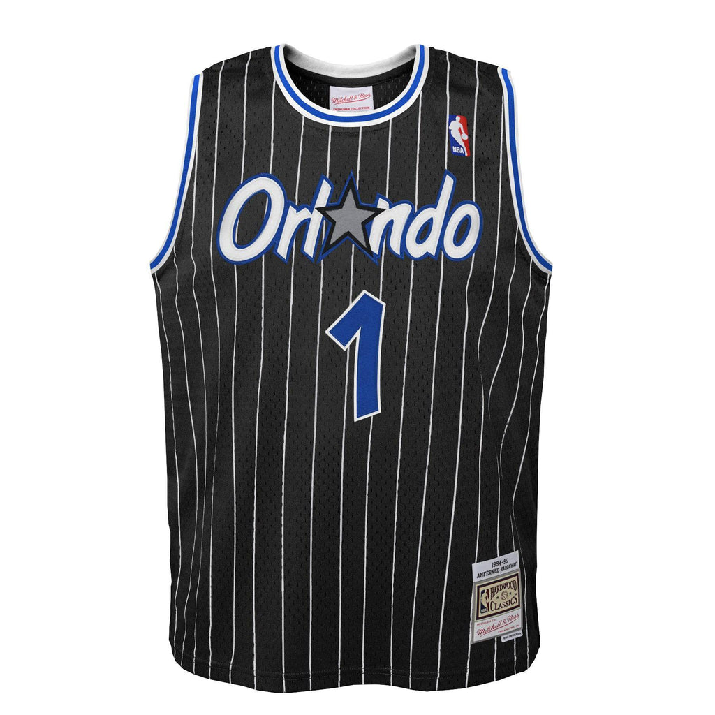 Youth Orlando Magic Anfernee Penny Hardaway Mitchell & Ness 1994 NBA Black Hardwood Classic Swingman Jersey product image 2,