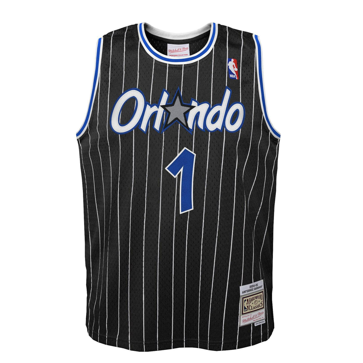 Youth Orlando Magic Anfernee Penny Hardaway Mitchell & Ness 1994 NBA Black Hardwood Classic Swingman Jersey product image 2,