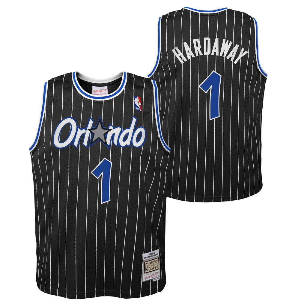Youth Orlando Magic Anfernee Penny Hardaway Mitchell & Ness 1994 NBA Black Hardwood Classic Swingman Jersey product image 1,