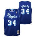 Youth Los Angeles Lakers Shaquille O'Neal Mitchell & Ness Blue 1996-97 Hardwood Classics Swingman Jersey product image 1,