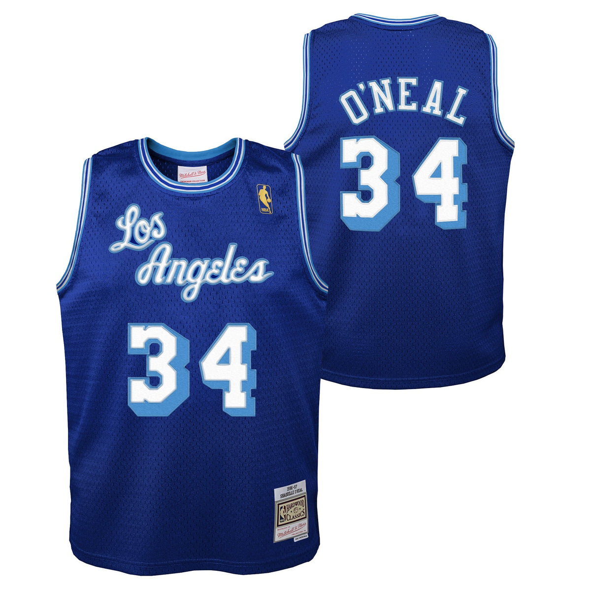 Youth Los Angeles Lakers Shaquille O'Neal Mitchell & Ness Blue 1996-97 Hardwood Classics Swingman Jersey product image 1,