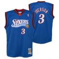 Youth Philadelphia 76ers Allen Iverson Mitchell & Ness Blue 1999-2000 Hardwood Classics Swingman Jersey product image 1,