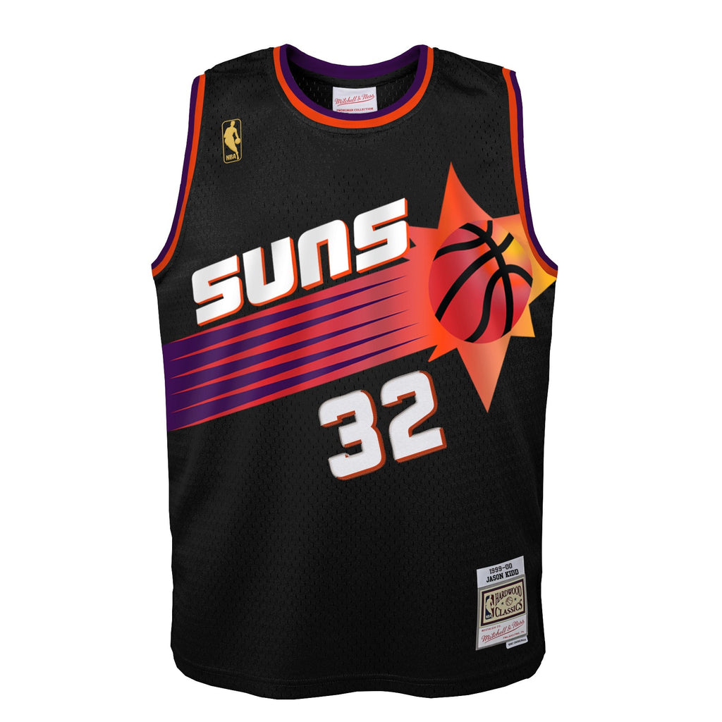 Youth Phoenix Suns Jason Kidd Mitchell & Ness Black 1996-97 Hardwood Classics Swingman Jersey product image 2, provided for