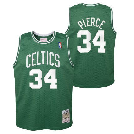 Youth Boston Celtics Paul Pierce Mitchell & Ness Kelly Green 2007-08 Hardwood Classics Swingman Jersey product image 1,