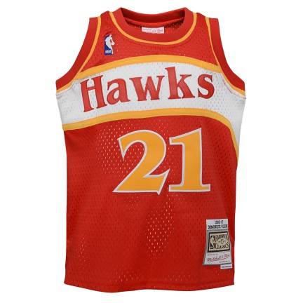 Youth Dominique Wilkins Atlanta Hawks Mitchell & Ness Red 1986-87 Hardwood Classics Swingman Jersey product image 2,