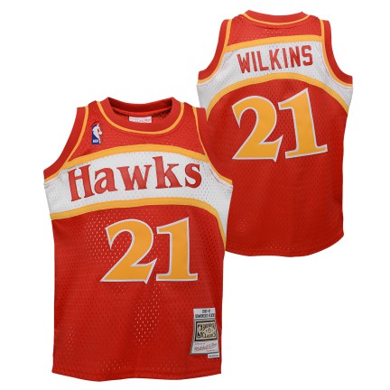 Youth Dominique Wilkins Atlanta Hawks Mitchell & Ness Red 1986-87 Hardwood Classics Swingman Jersey product image 1,