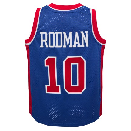 Youth Detroit Pistons Dennis Rodman Mitchell & Ness Royal 1988-89 Hardwood Classics Swingman Jersey product image 3,
