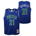 Youth Minnesota Timberwolves Kevin Garnett Mitchell & Ness Blue 1995-96 Hardwood Classics Swingman Jersey product image 1,