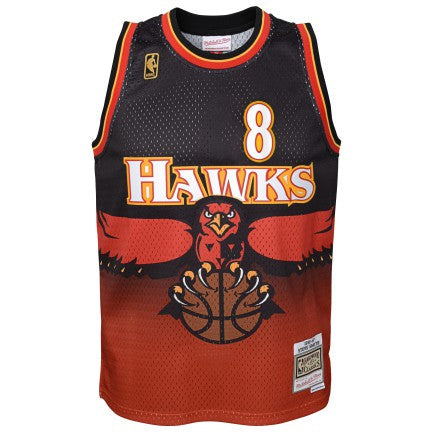 Youth Atlanta Hawks Steve Smith Mitchell & Ness Black 1996-97 Hardwood Classics Swingman Jersey product image 2, provided
