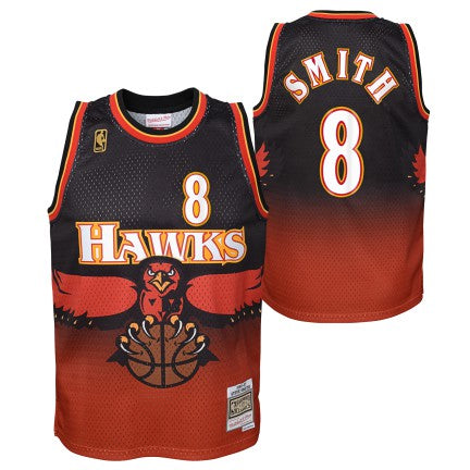 Youth Atlanta Hawks Steve Smith Mitchell & Ness Black 1996-97 Hardwood Classics Swingman Jersey product image 1, provided