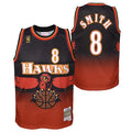 Youth Atlanta Hawks Steve Smith Mitchell & Ness Black 1996-97 Hardwood Classics Swingman Jersey product image 1, provided