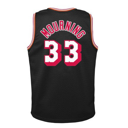 Youth Miami Heat Alonzo Mourning Mitchell & Ness Black 1996-97 Hardwood Classics Jersey product image 3, provided for visual